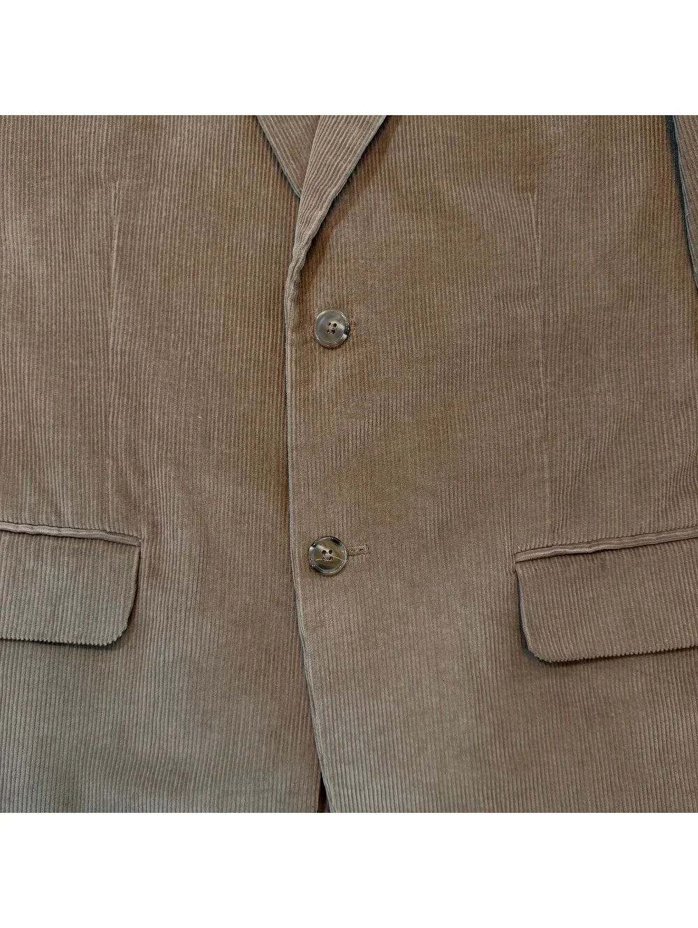 Tasso Elba Men's M 39-41 Brown Corduroy Blazer Old Money Style 100% Cotton